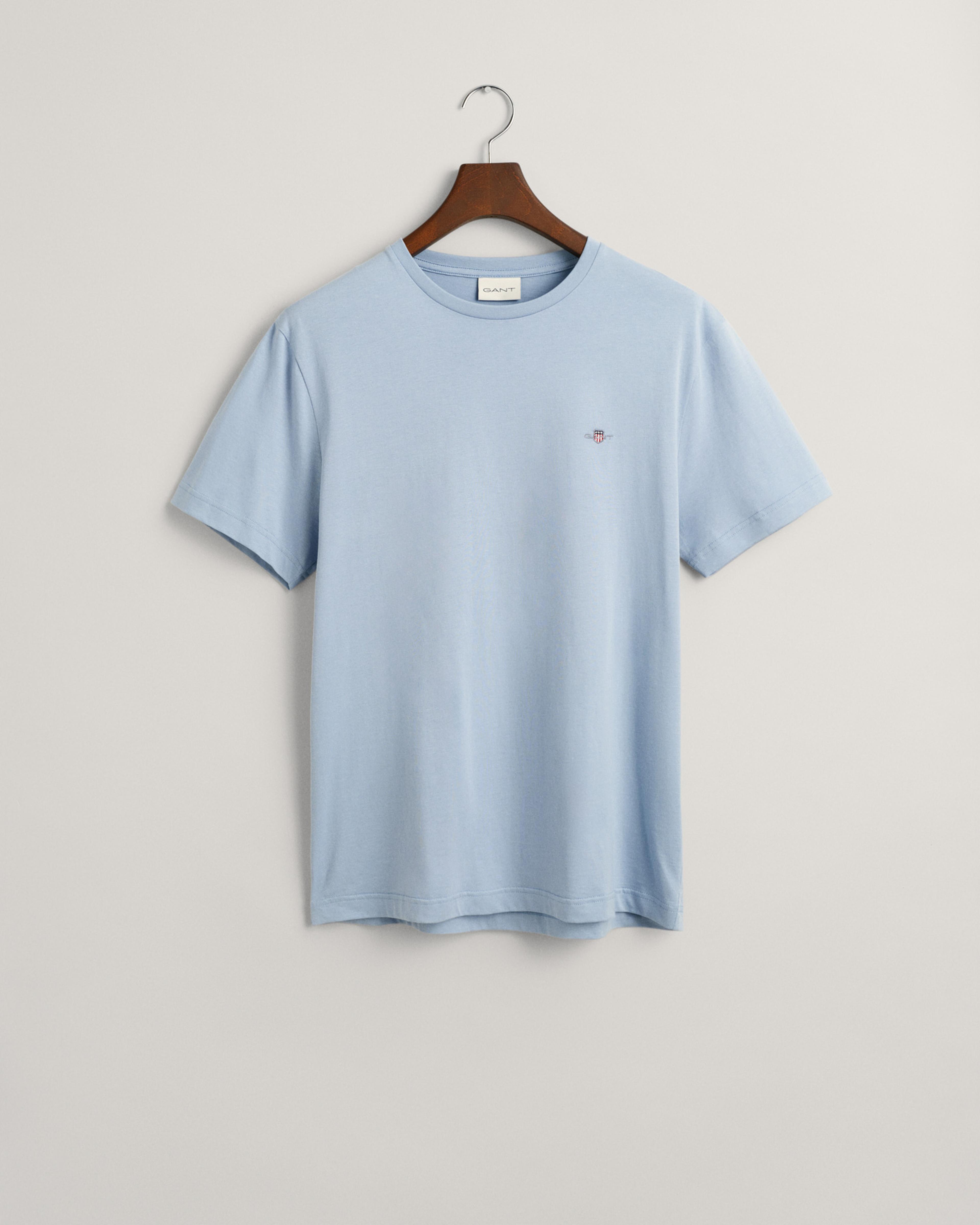 GANT Erkek Mavi Regular Fit Bisiklet Yaka T-Shirt