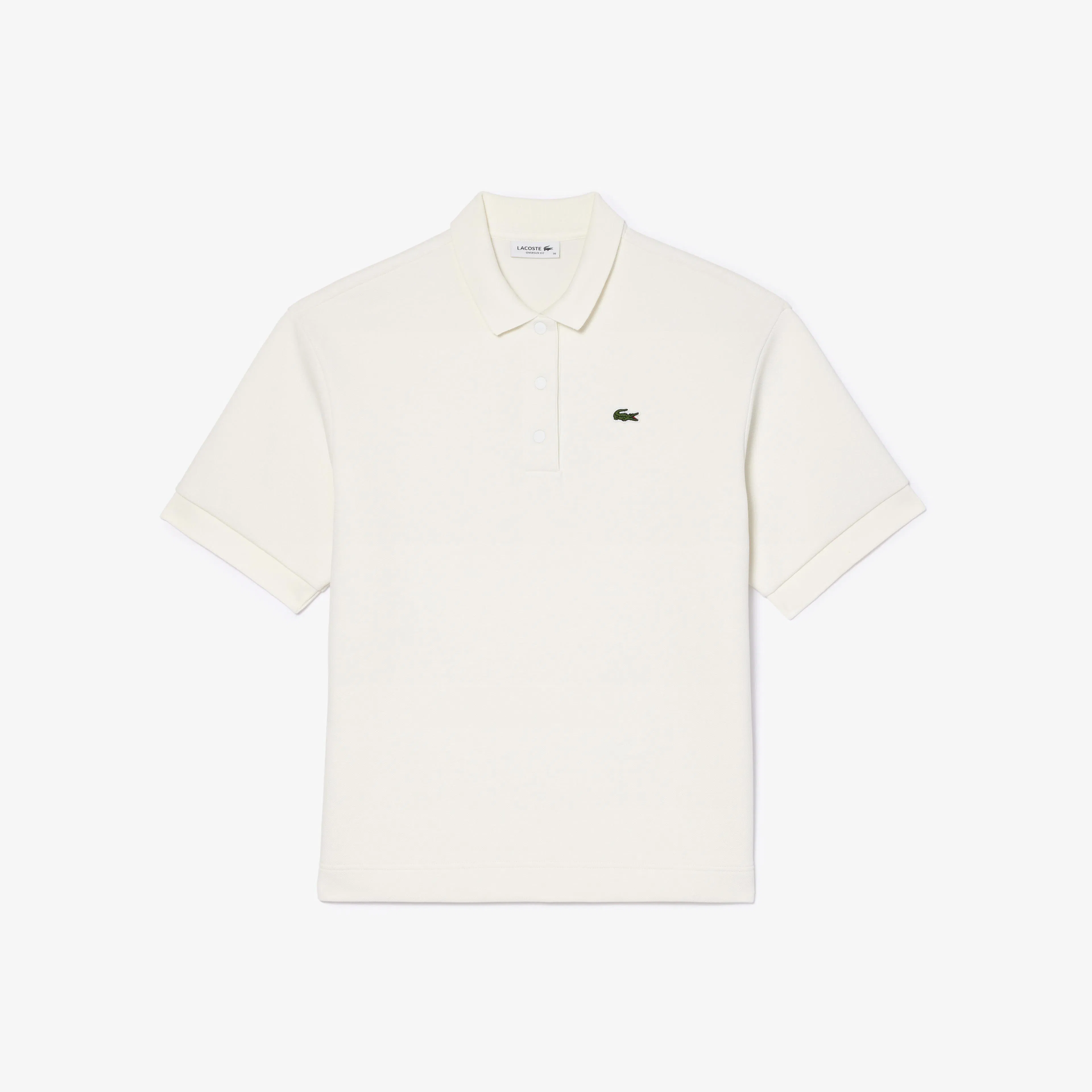 Lacoste Kadın Oversize Fit Beyaz Polo