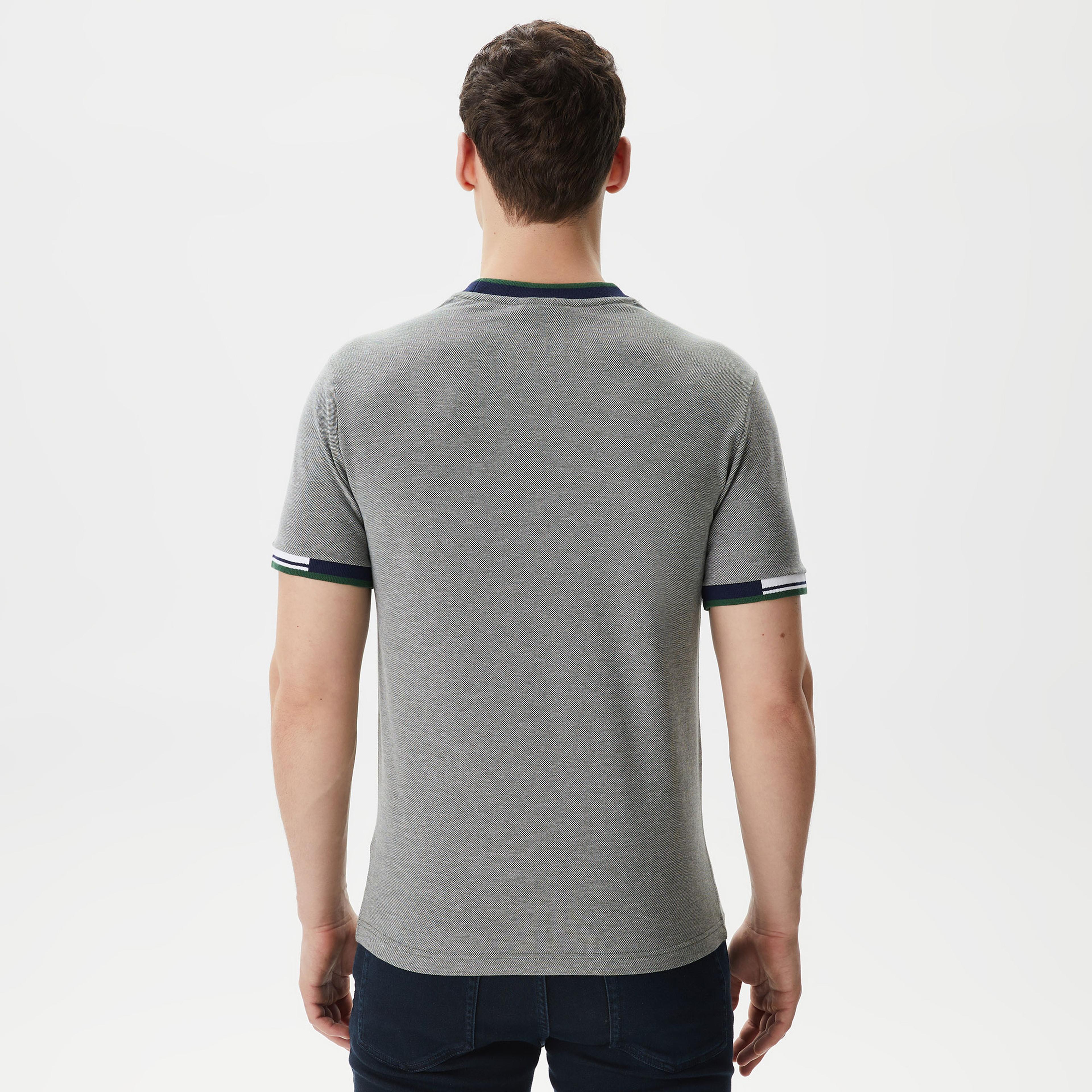 Lacoste Erkek Regular Fit Bisiklet Yaka Gri T-Shirt