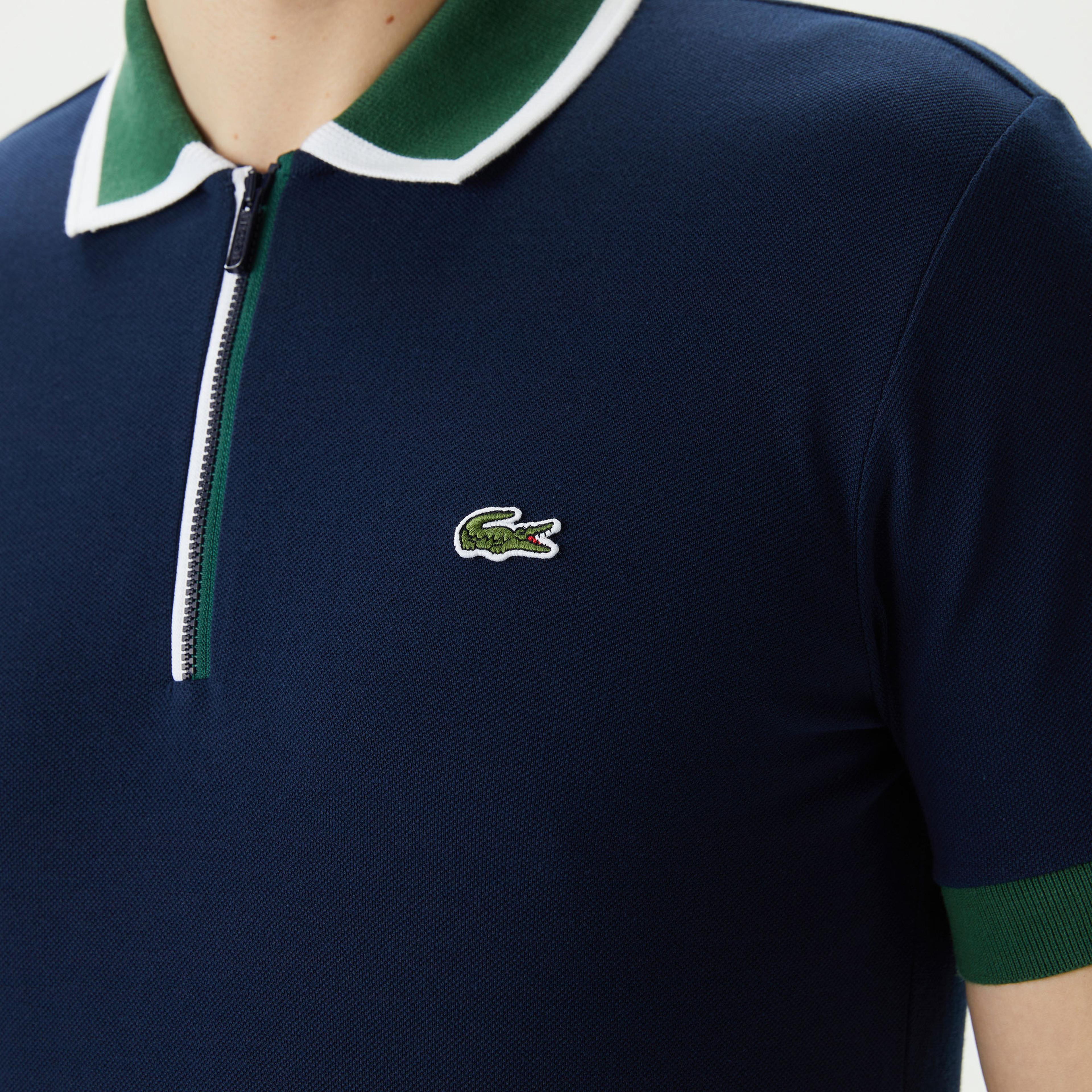 Lacoste Erkek Regular Fit Renk bloklu Lacivert Polo