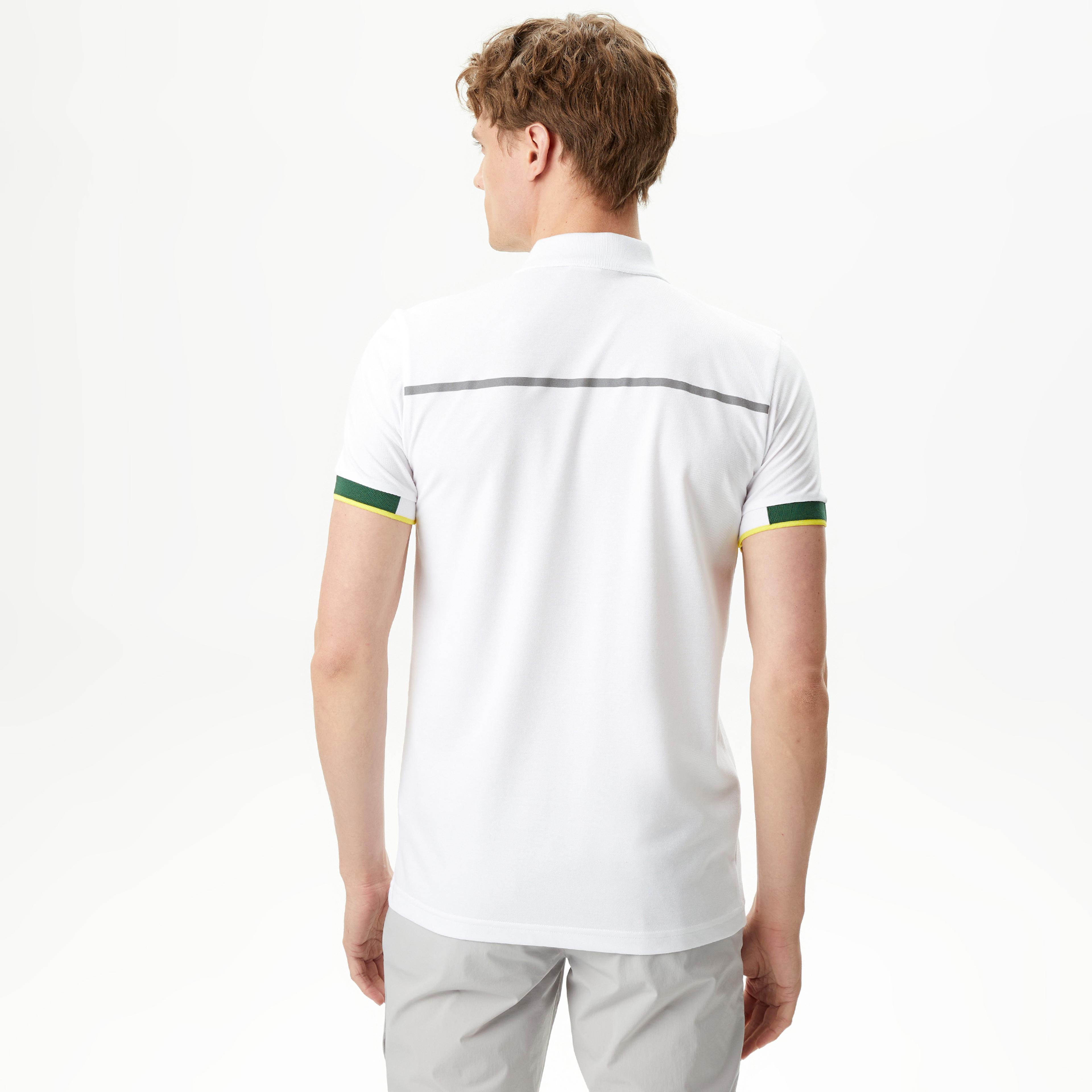 Lacoste Erkek Oversize Fit Fermuarlı Beyaz Polo