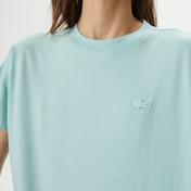 Lacoste Kadın Loose Fit Bisiklet Yaka Yeşil T-Shirt