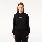 Lacoste Kadın Kapüşonlu Baskılı Siyah Sweatshirt