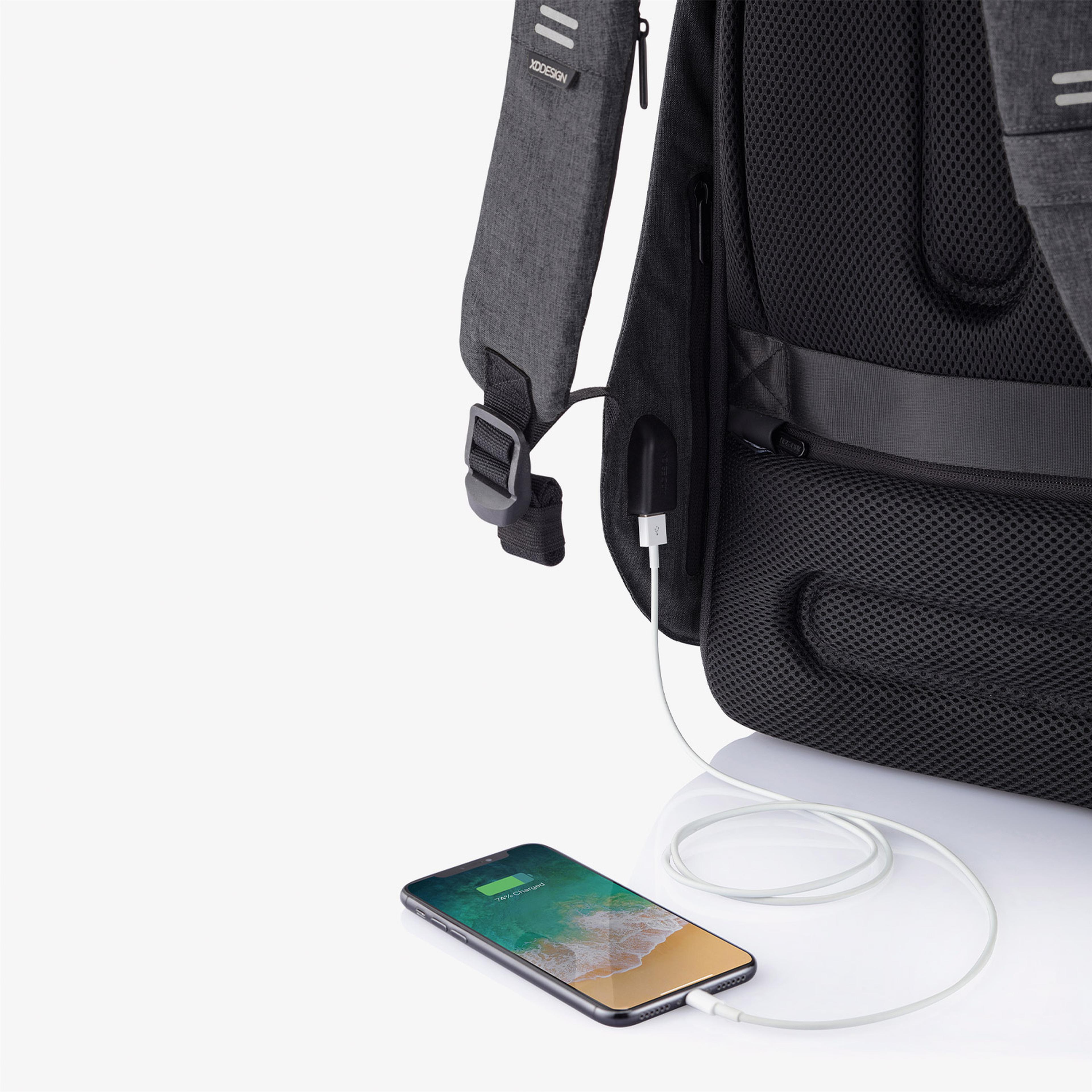 XD Design Bobby Hero XL Anti-Theft Unisex Siyah Sırt Çantası