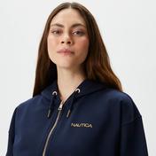 Nautica Kadın Lacivert Relaxed Fit Sweatshirt