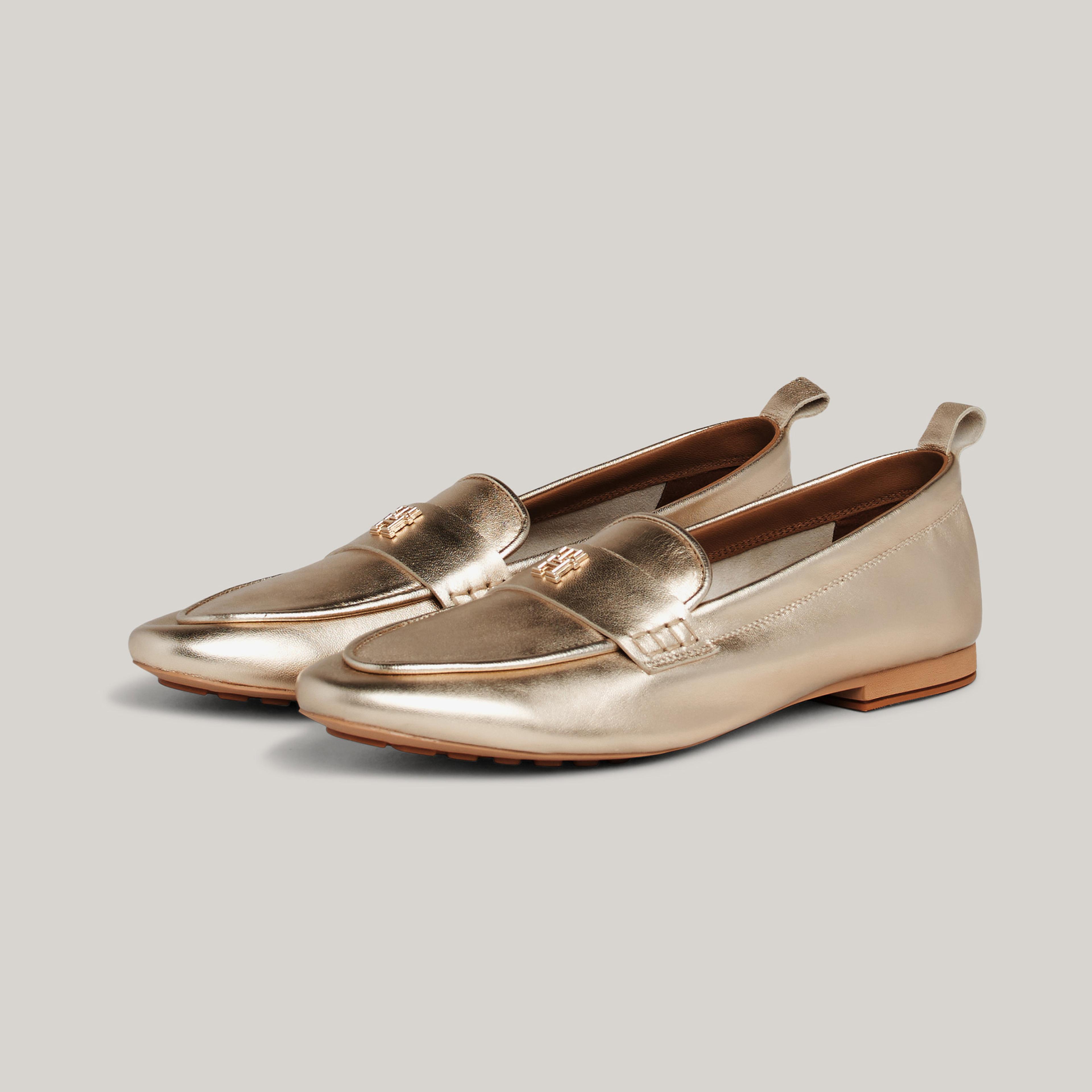 Tommy Hilfiger Leather Moccasin Gold Kadın Altın Rengi Ayakkabı