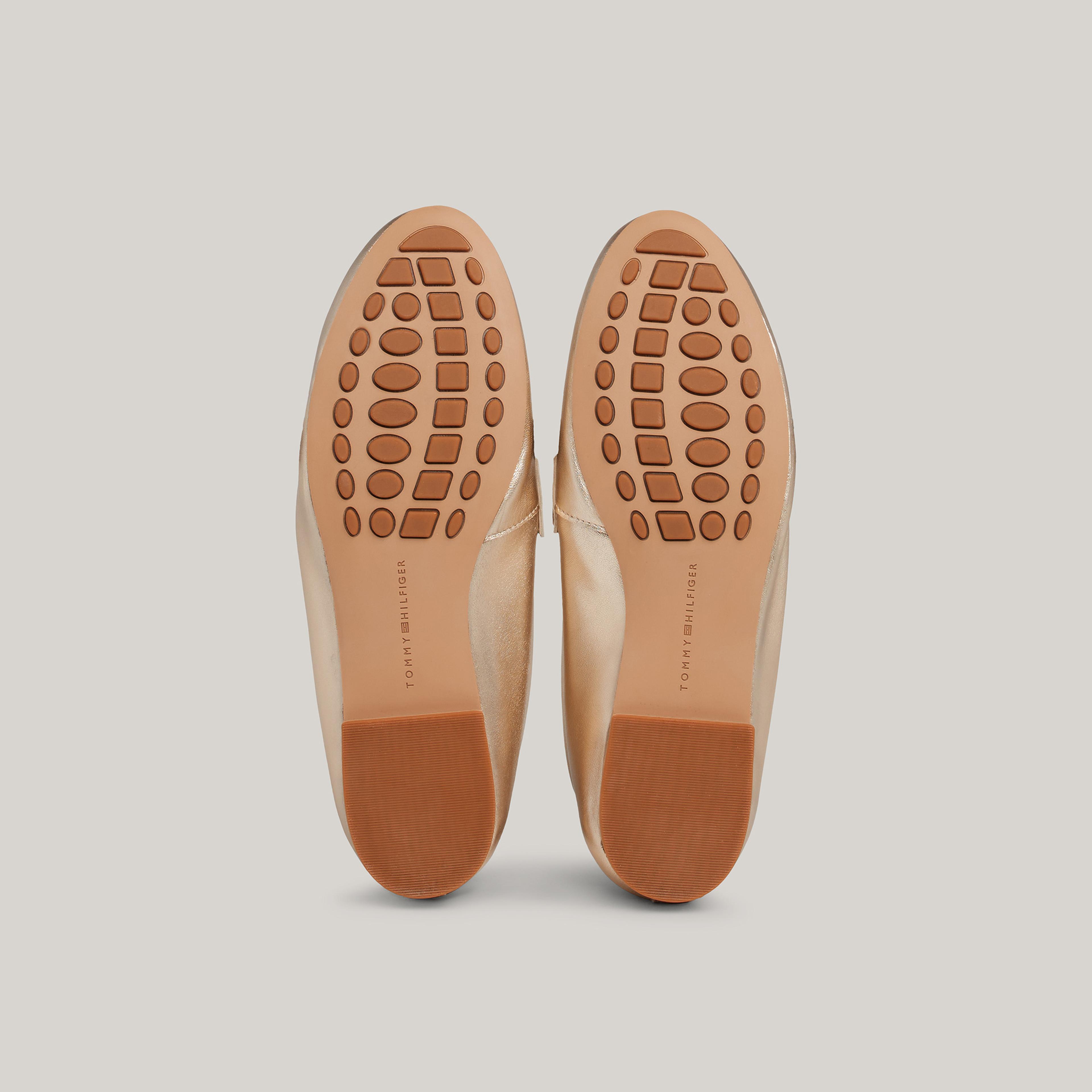 Tommy Hilfiger Leather Moccasin Gold Kadın Altın Rengi Ayakkabı
