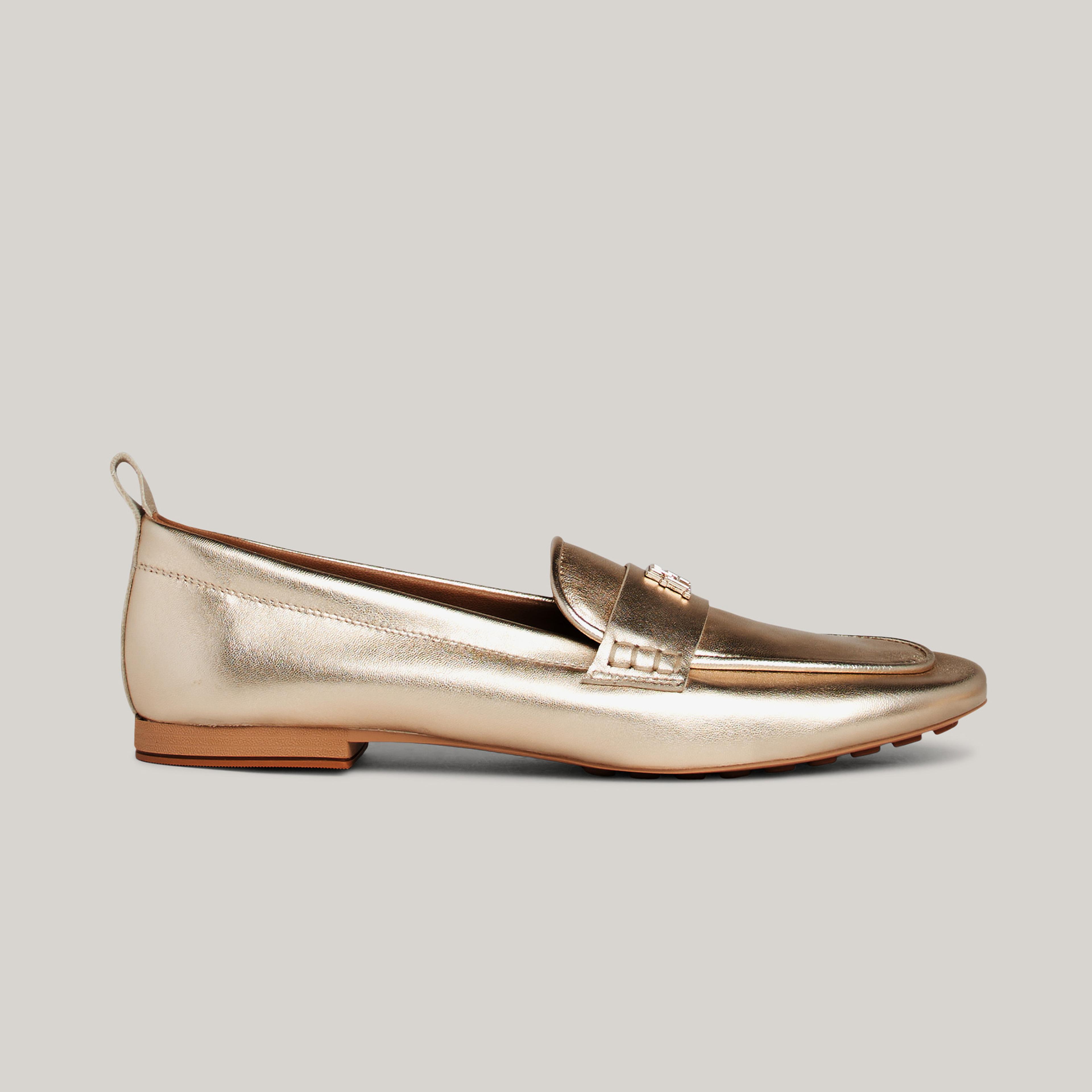 Tommy Hilfiger Leather Moccasin Gold Kadın Altın Rengi Ayakkabı