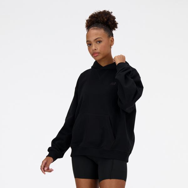 New Balance Athletics French Terry Kadın Siyah Hoodie_4