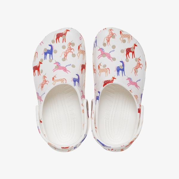 Crocs Classic Character Print T Bebek Beyaz Terlik
