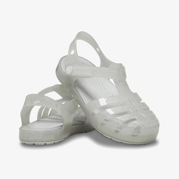 Crocs Isabella Glitter T Bebek Gri Sandalet_1