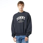 Tommy Jeans Boxy Crew Erkek Siyah Sweatshirt