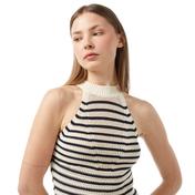 Tommy Hilfiger Crochet Midi Kadın Beyaz Elbise