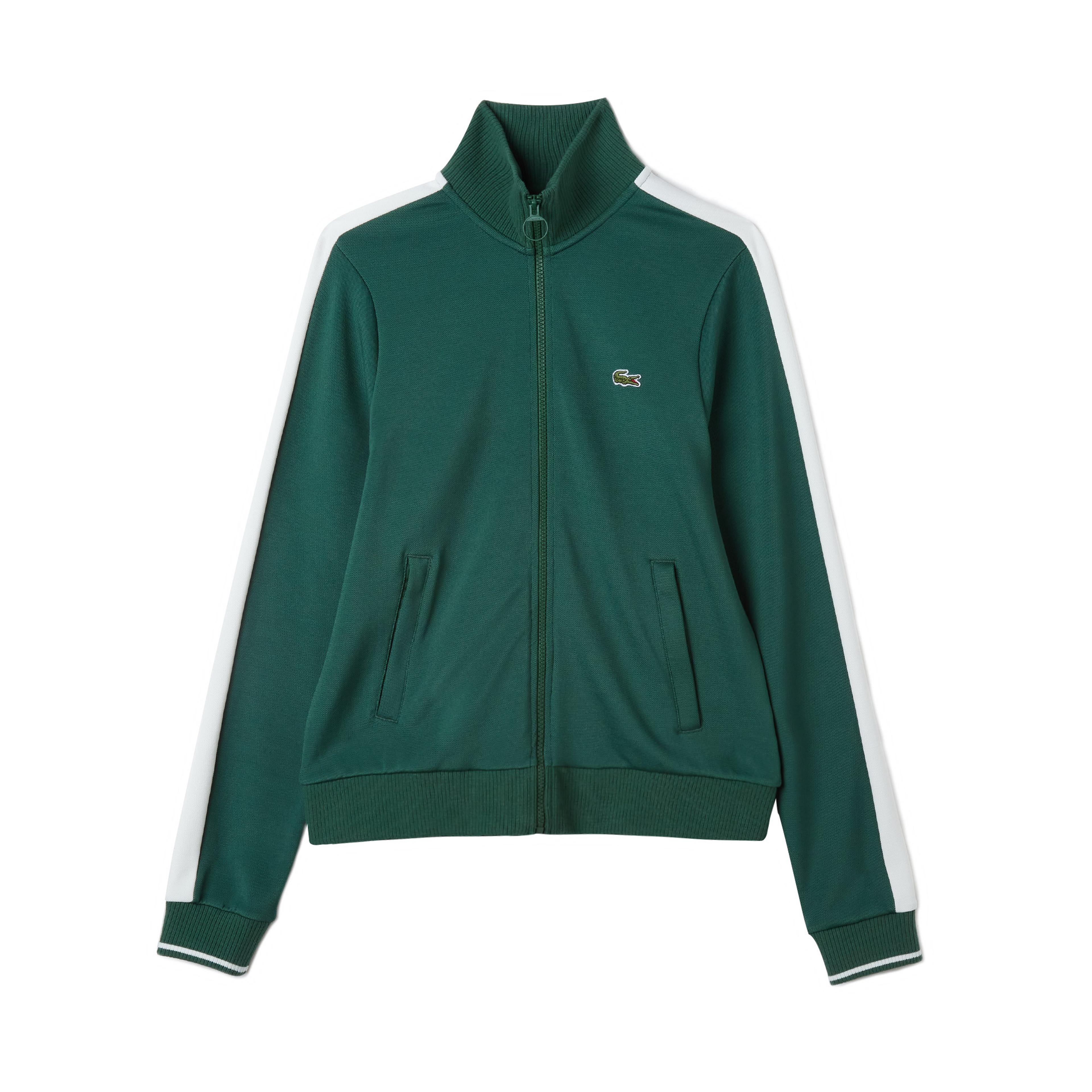 Lacoste Kadın Regular Fit Fermuarlı Yeşil Sweatshirt