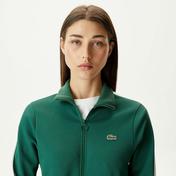 Lacoste Kadın Regular Fit Fermuarlı Yeşil Sweatshirt