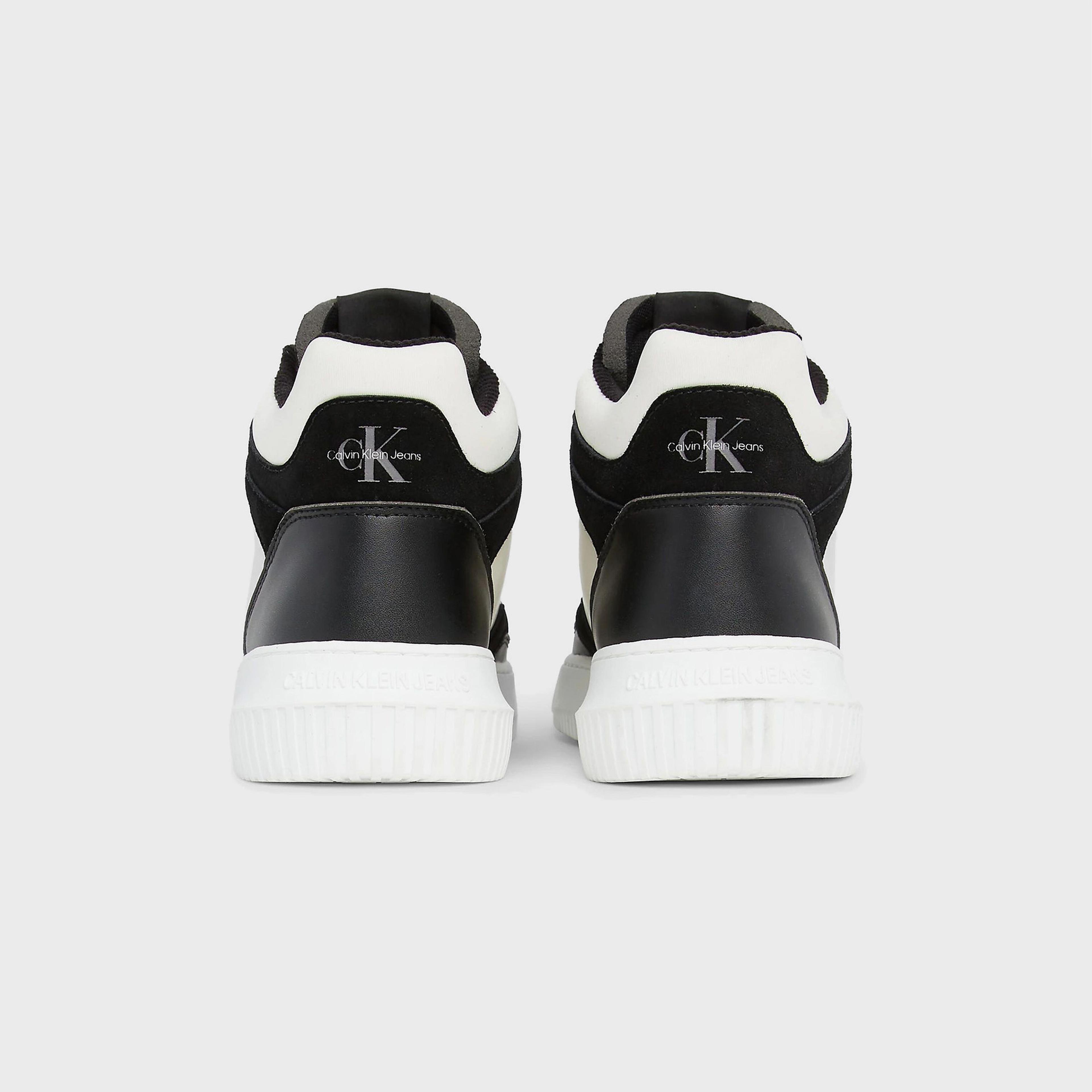 Calvin Klein Jeans Chunky Mid Cupsole Coui Leather Mix Erkek Siyah Sneaker