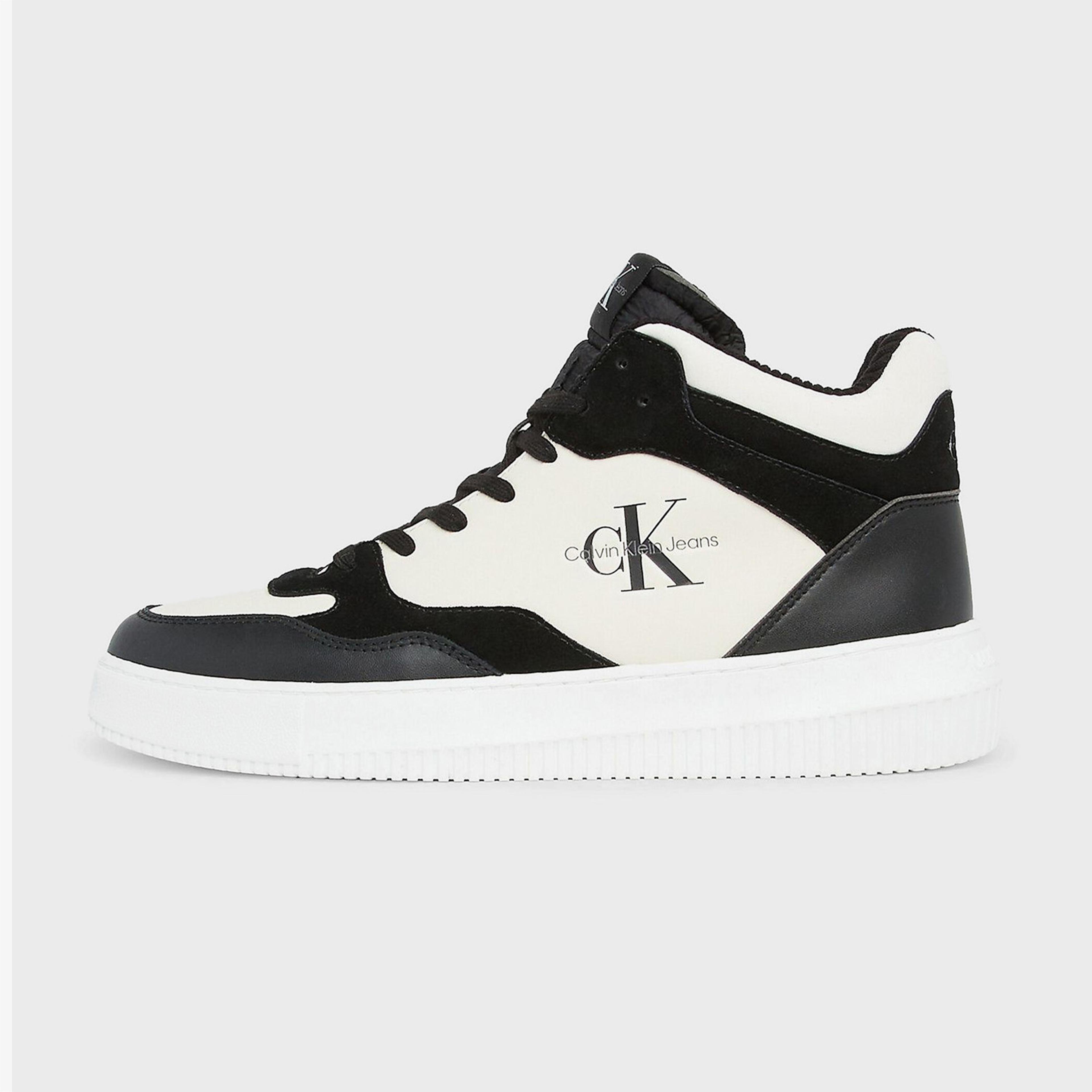 Calvin Klein Jeans Chunky Mid Cupsole Coui Leather Mix Erkek Siyah Sneaker