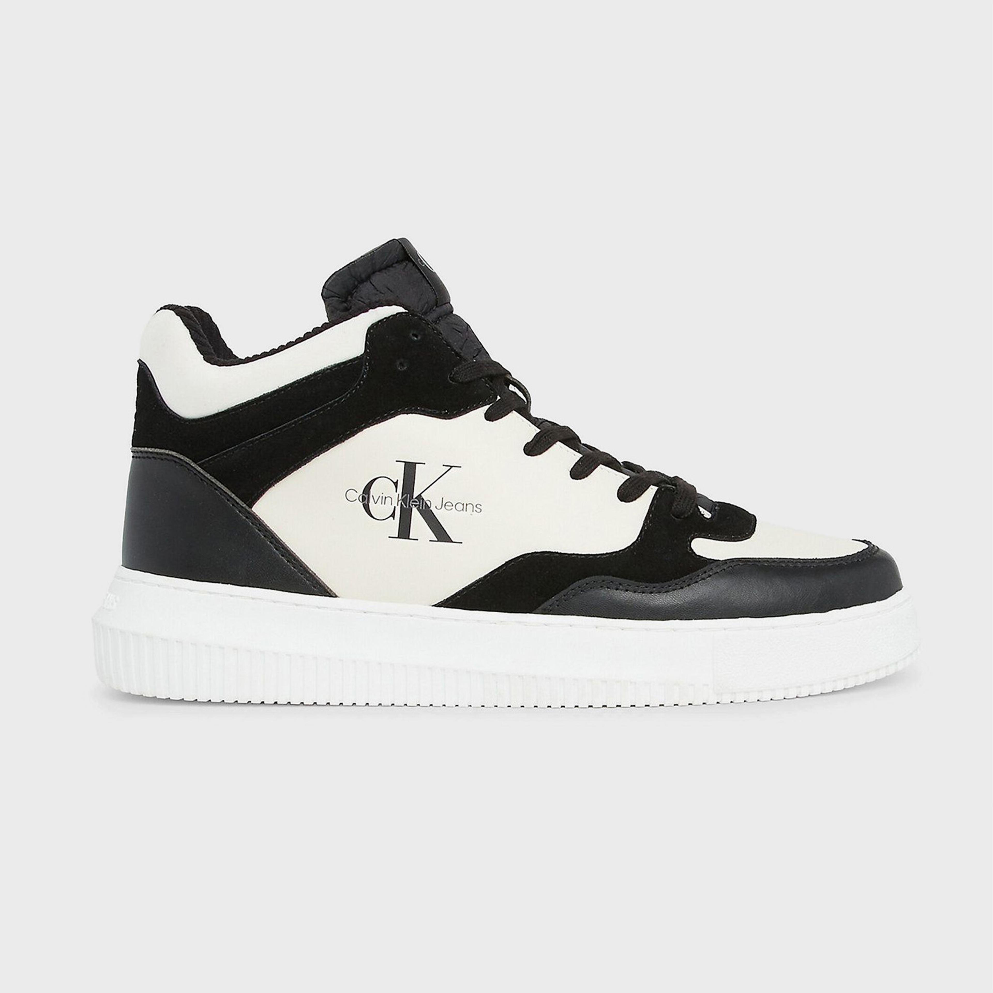 Calvin Klein Jeans Chunky Mid Cupsole Coui Leather Mix Erkek Siyah Sneaker