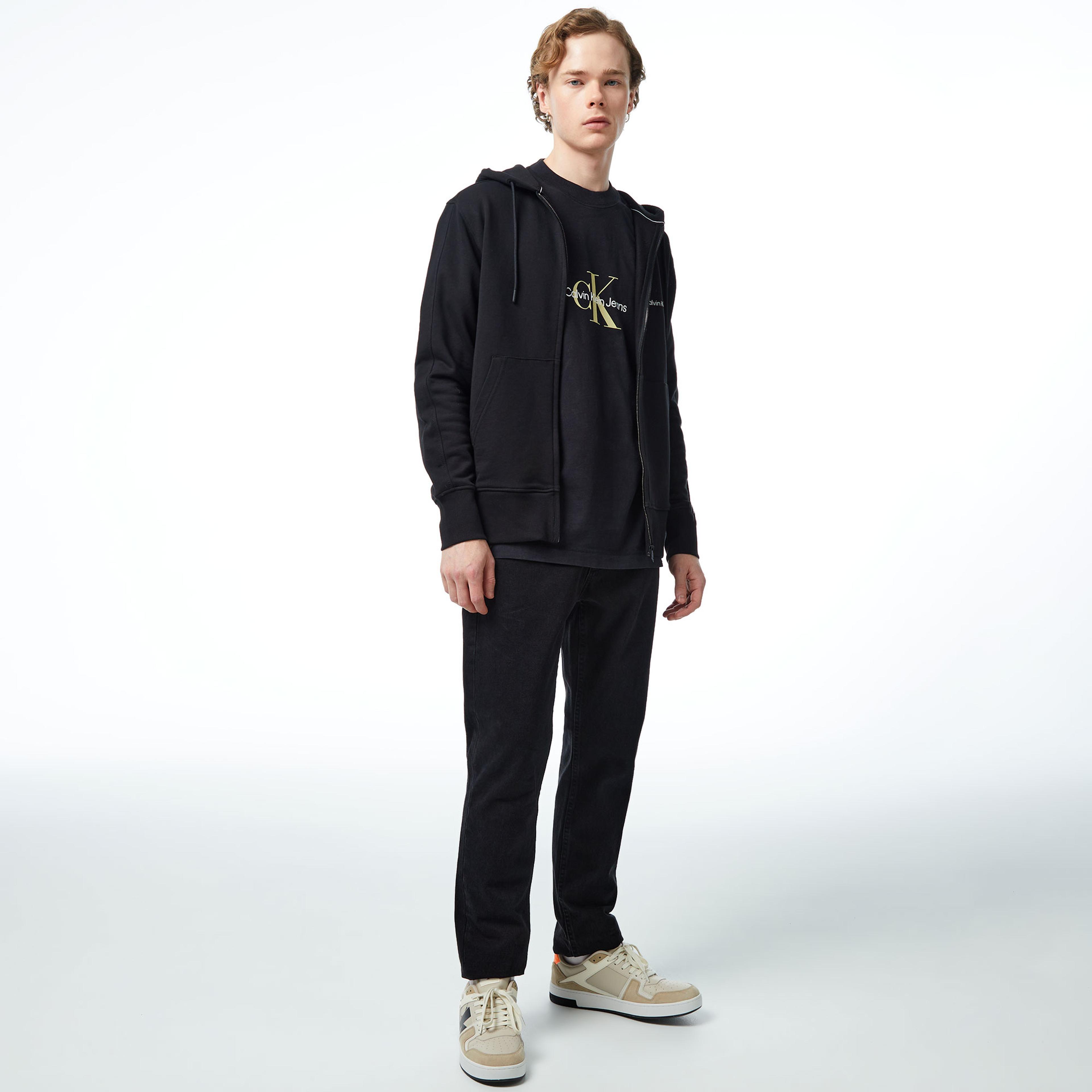 Calvin Klein Jeans Institutional Erkek Siyah Eşofman Üstü