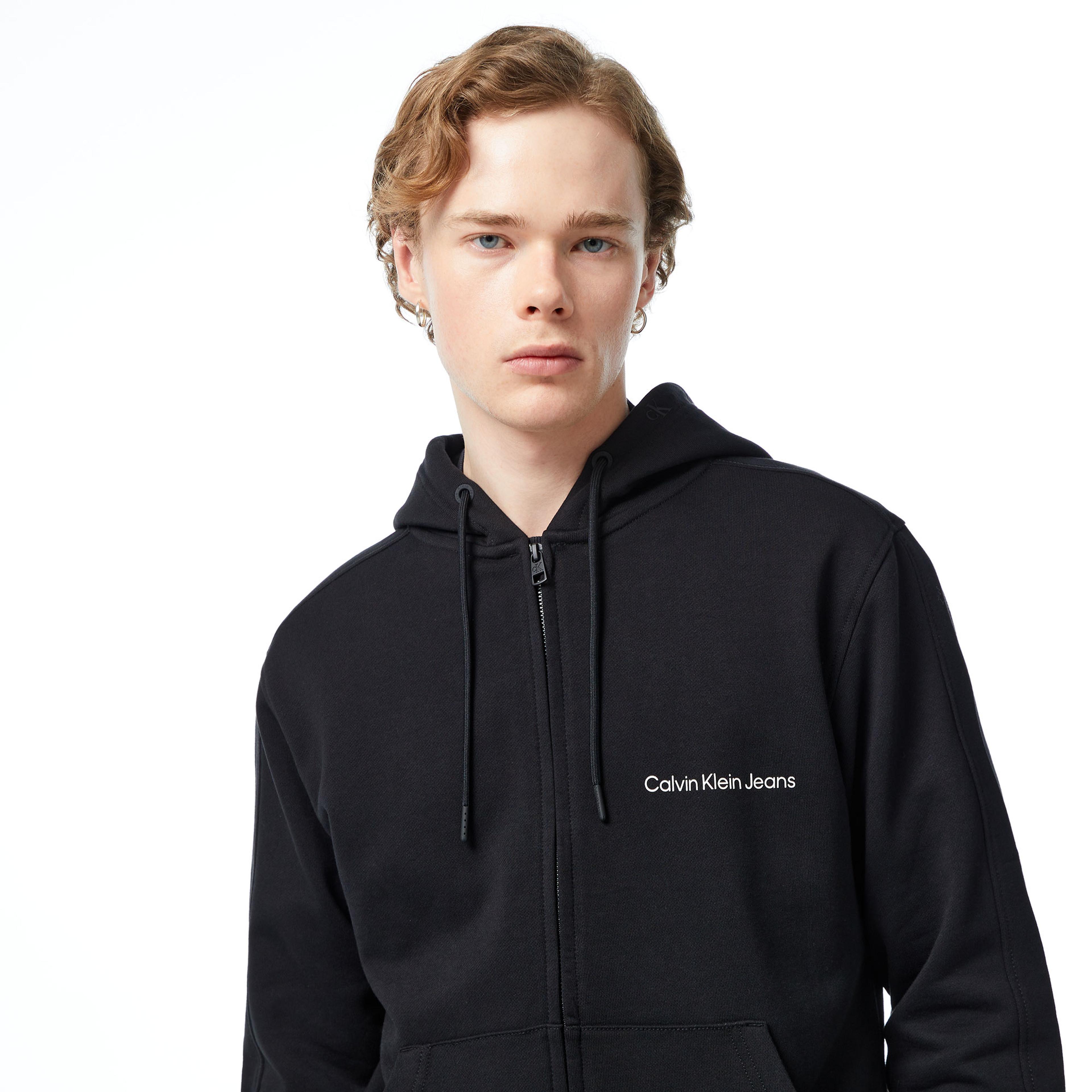 Calvin Klein Jeans Institutional Erkek Siyah Eşofman Üstü