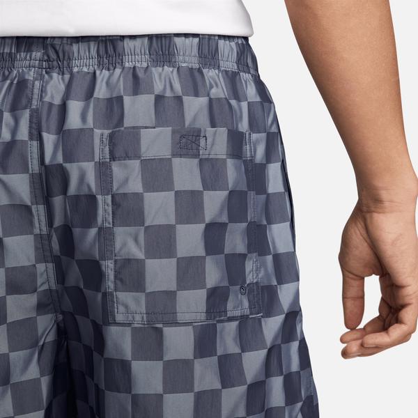 Nike Club Flow Checkers Erkek Mavi Şort_5