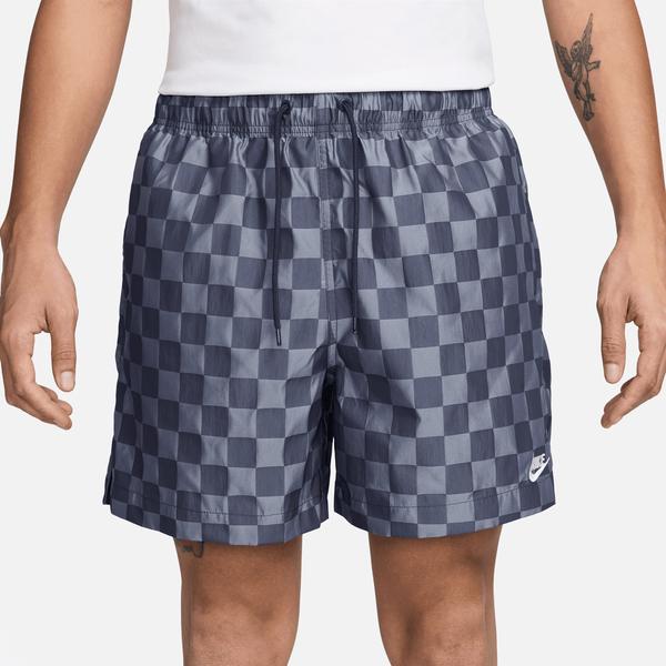 Nike Club Flow Checkers Erkek Mavi Şort_1