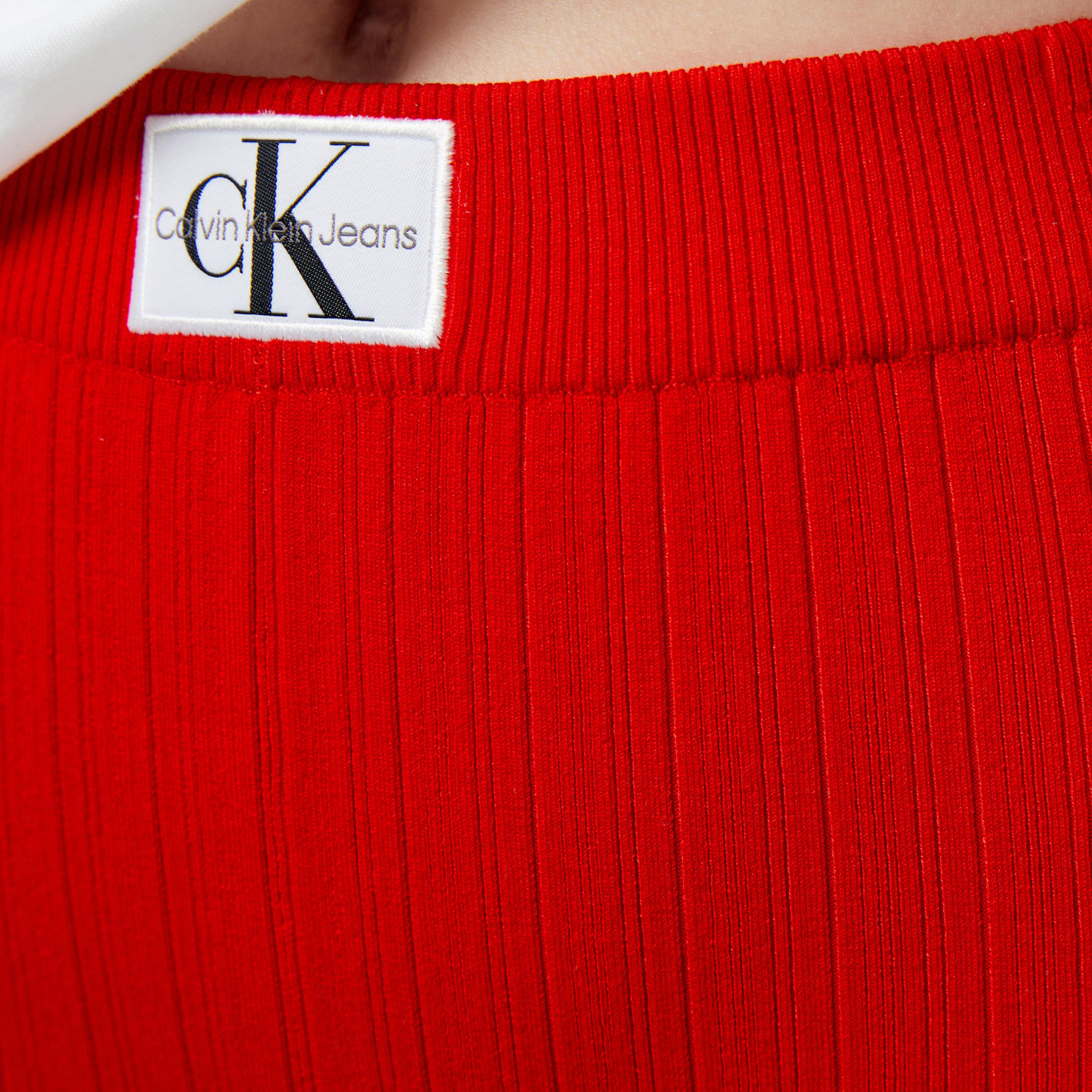 Calvin Klein Jeans Woven Label Kadın Kırmızı Şort