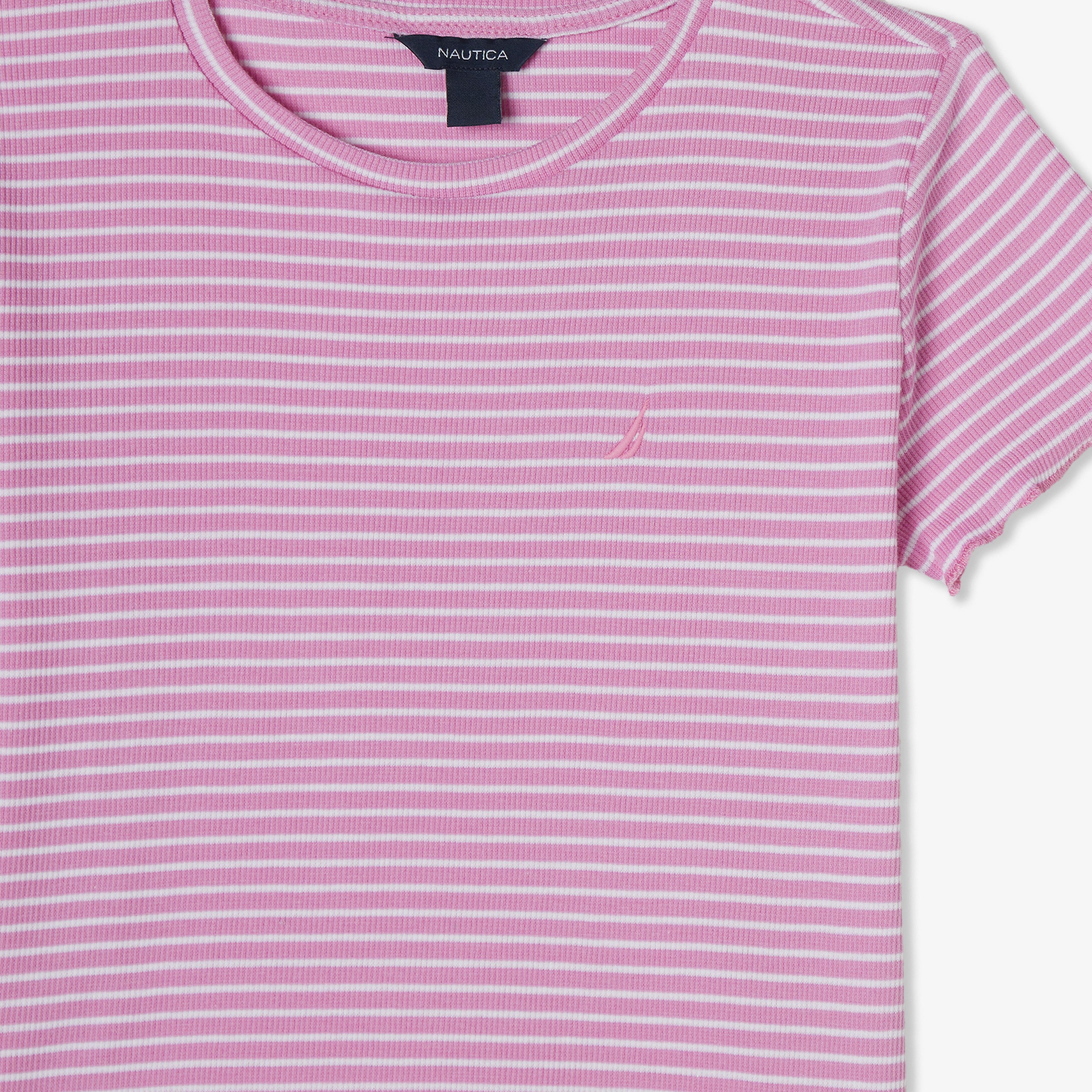 Nautica Kız Çocuk Pembe Standart Fit T-Shirt