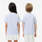 Lacoste Çocuk Bisiklet Yaka Baskılı Mavi T-Shirt