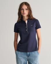 GANT Kadın Lacivert Slim Fit Logolu Polo