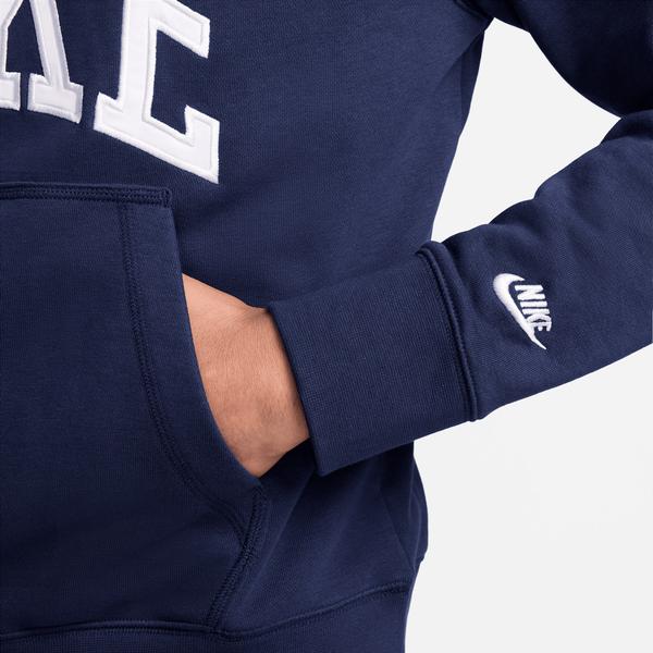 Nike Club Fleece Uzun Kollu Erkek Mavi Polo_4