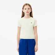 Lacoste Çocuk Bisiklet Yaka Beyaz T-Shirt