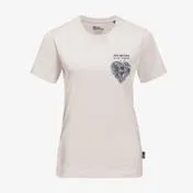 Jack Wolfskin Discover Heart Kadın Bej T-Shirt