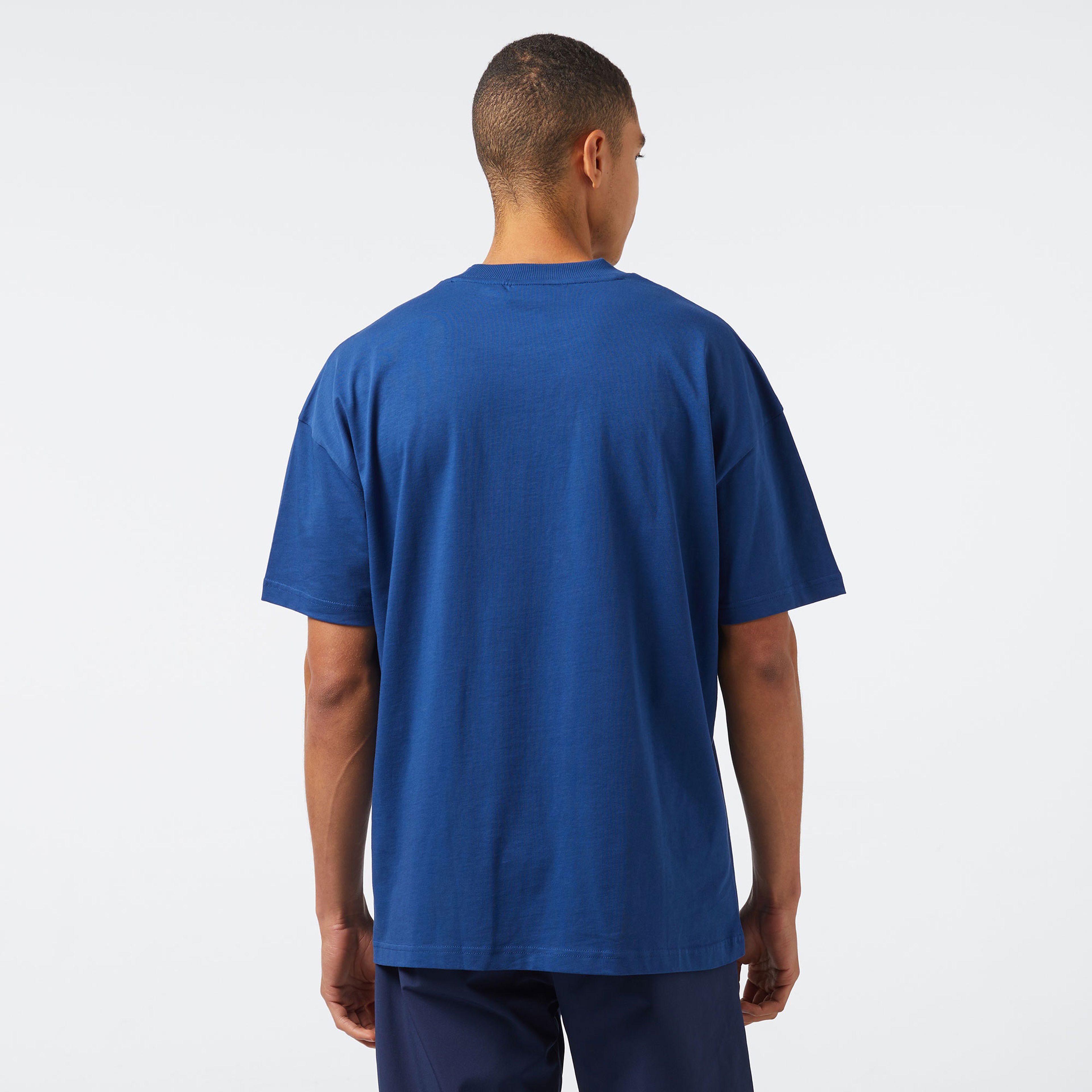 Lacoste Erkek Relaxed Fit Bisiklet Yaka Baskılı Lacivert T-Shirt