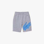 Lacoste Erkek Çocuk Baskılı Açık Gri Şort