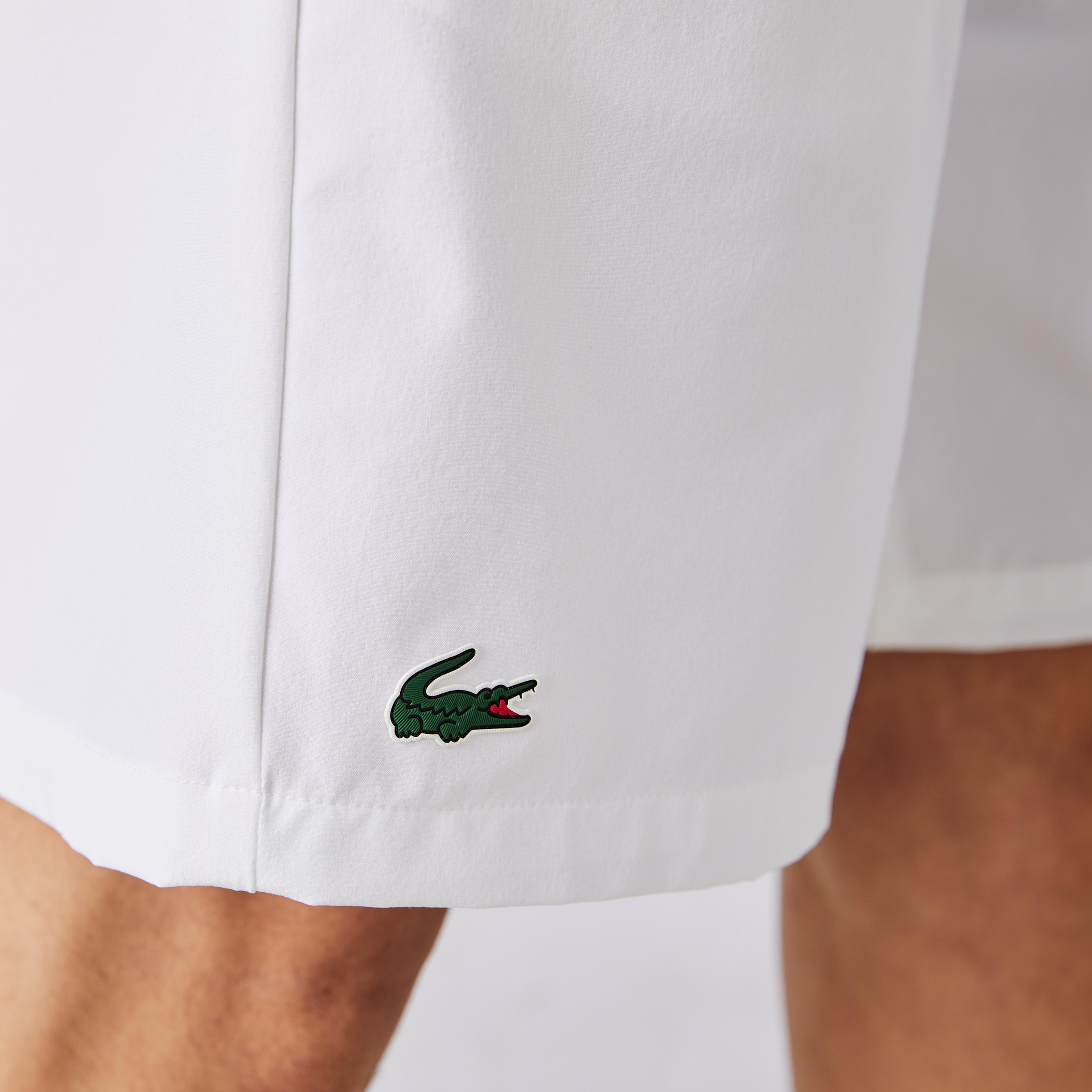 Lacoste SPORT x Novak Djokovic Erkek Regular Fit Beyaz Şort