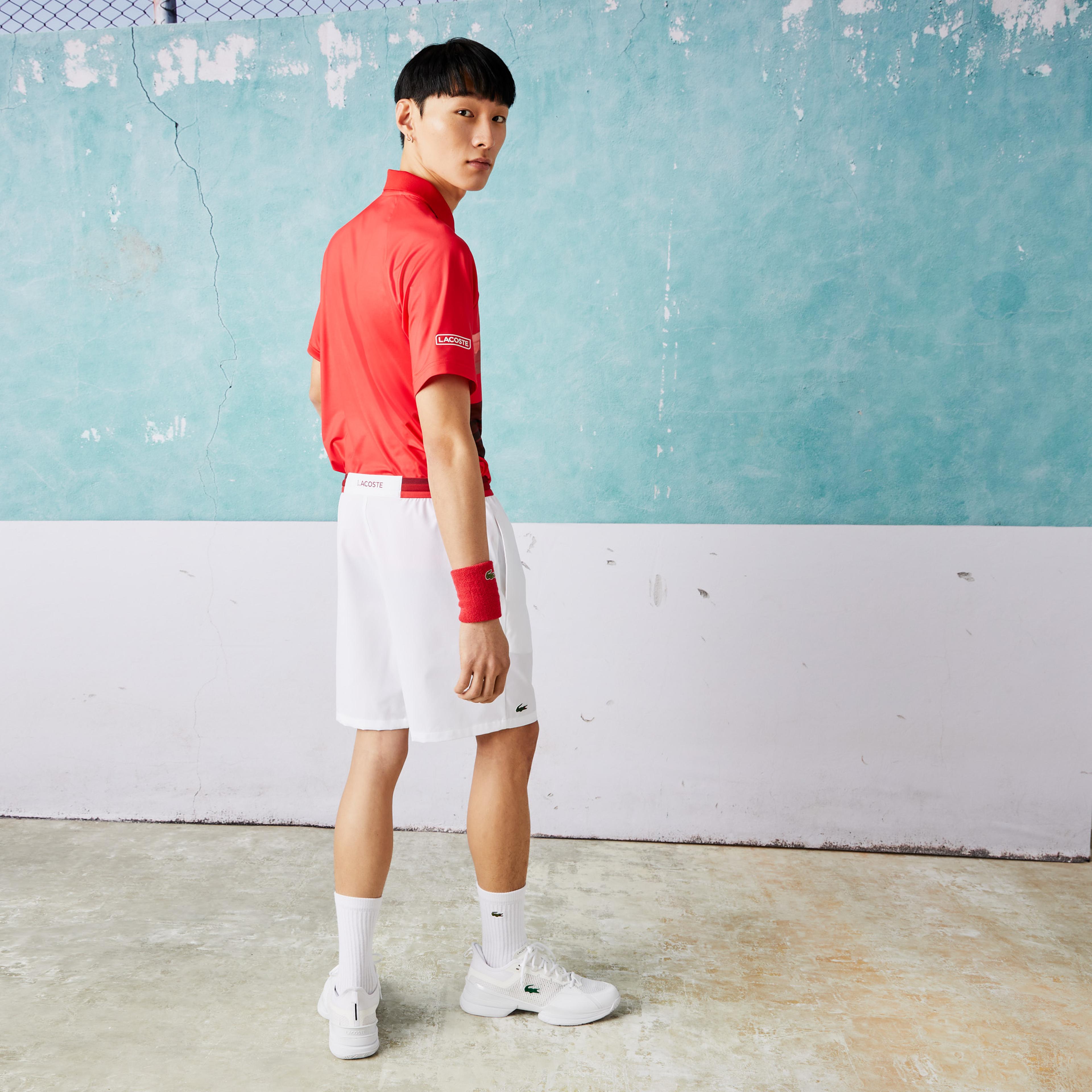 Lacoste SPORT x Novak Djokovic Erkek Regular Fit Beyaz Şort
