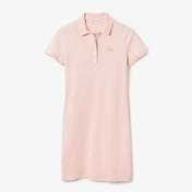 Lacoste Kadın Slim Fit Açık Pembe Polo Yaka Elbise