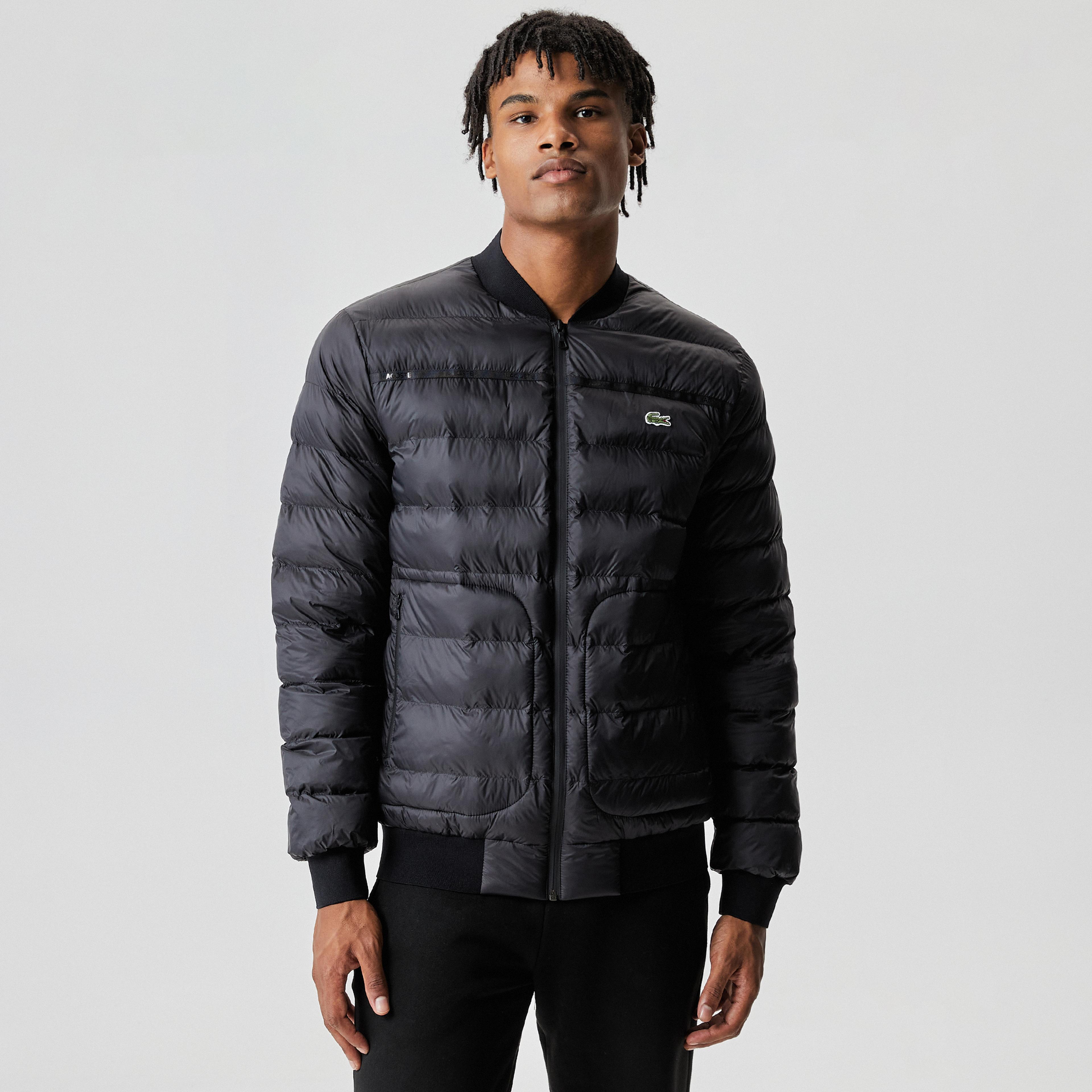Lacoste Erkek Hakim Yaka Kapitone Siyah Mont