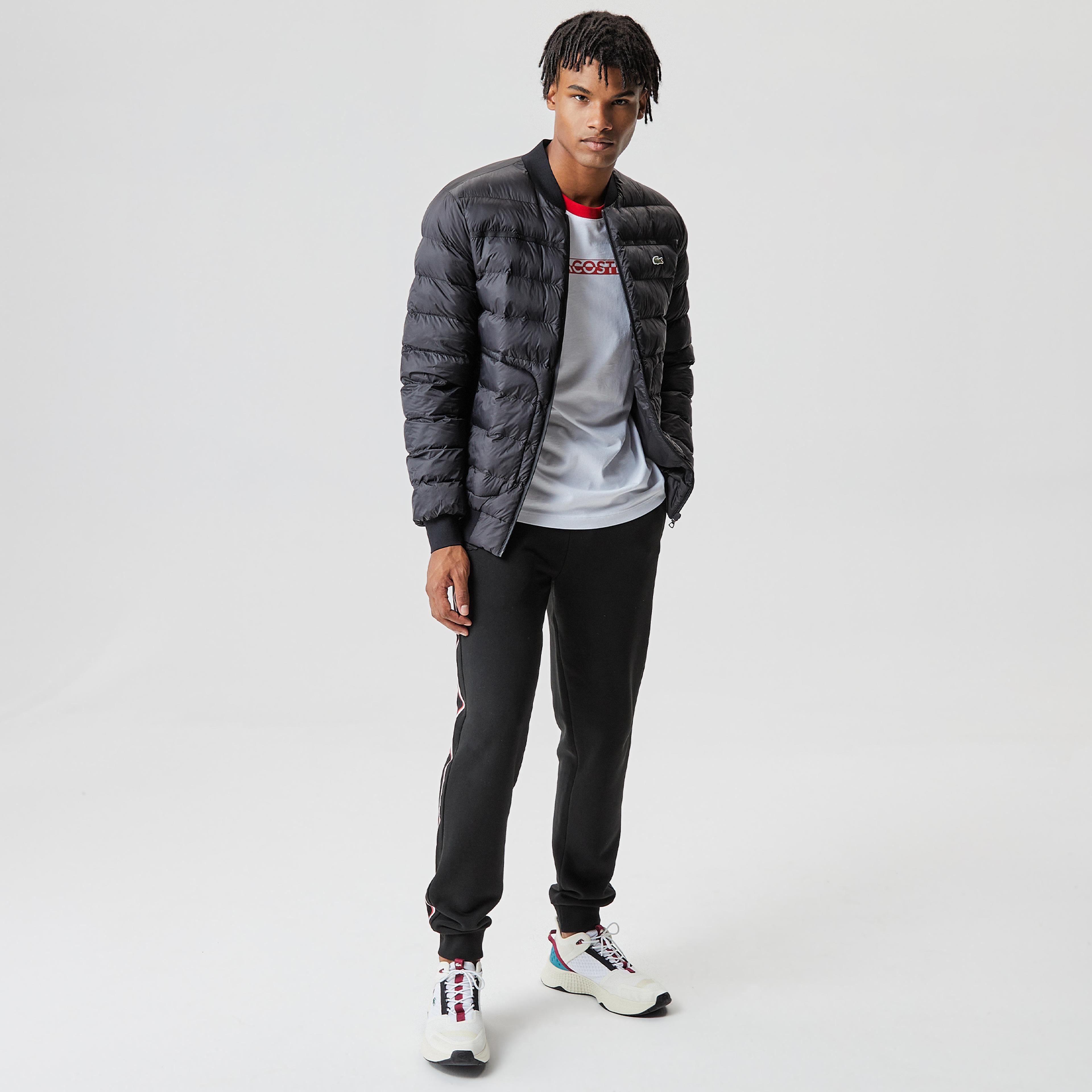 Lacoste Erkek Hakim Yaka Kapitone Siyah Mont