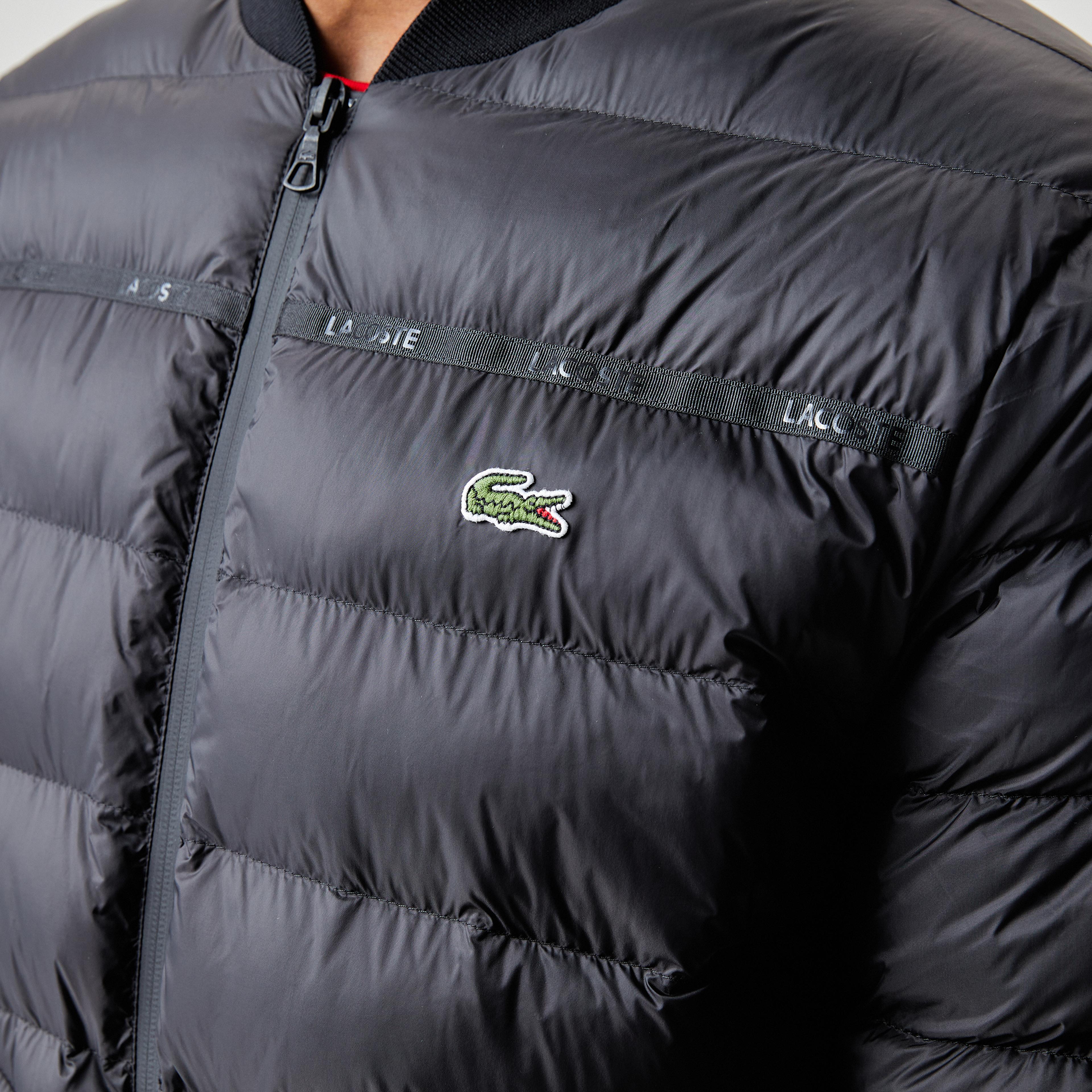 Lacoste Erkek Hakim Yaka Kapitone Siyah Mont