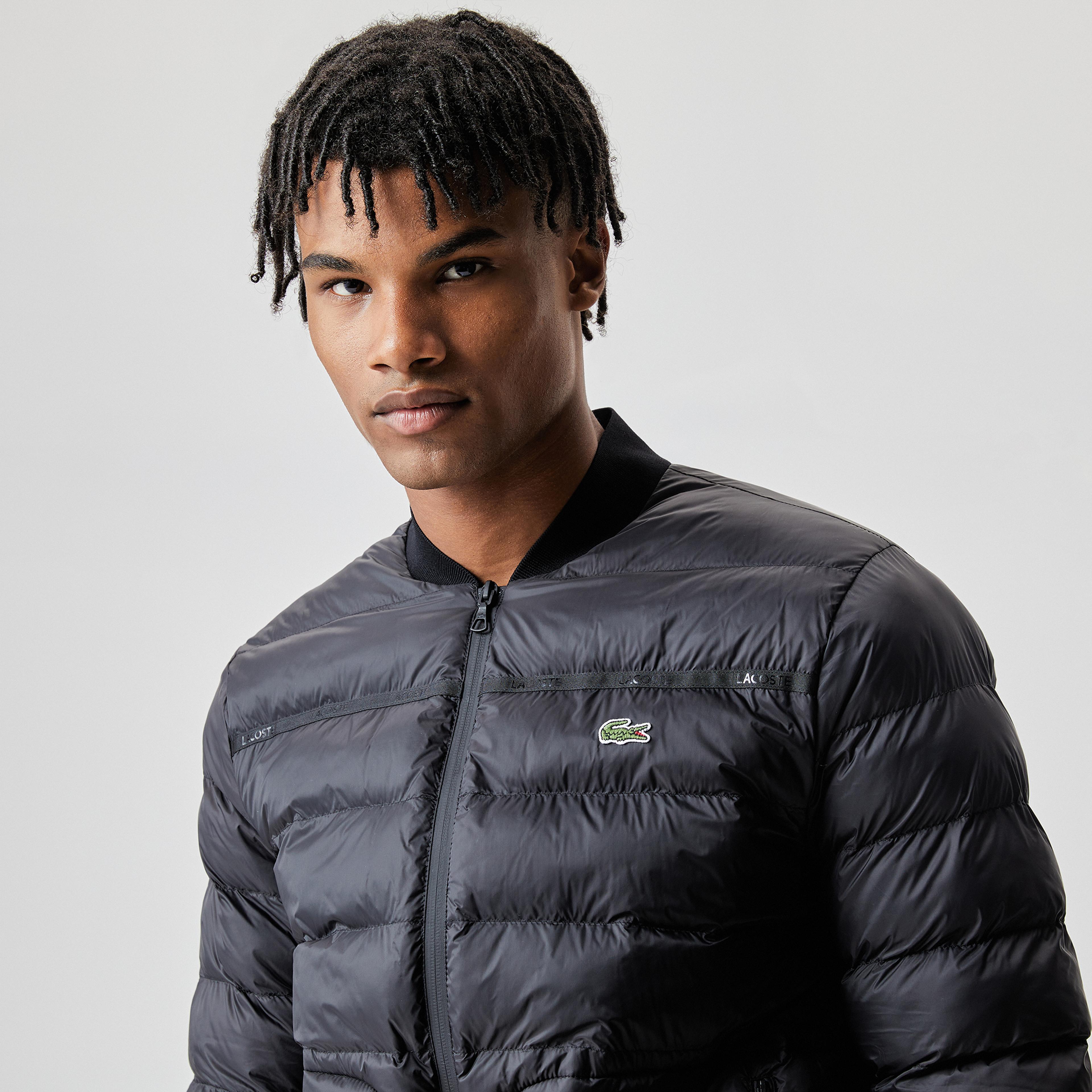Lacoste Erkek Hakim Yaka Kapitone Siyah Mont