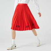 Lacoste Kadın Loose Fit Baskılı Kırmızı Etek