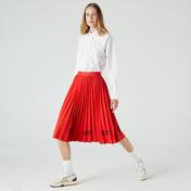 Lacoste Kadın Loose Fit Baskılı Kırmızı Etek