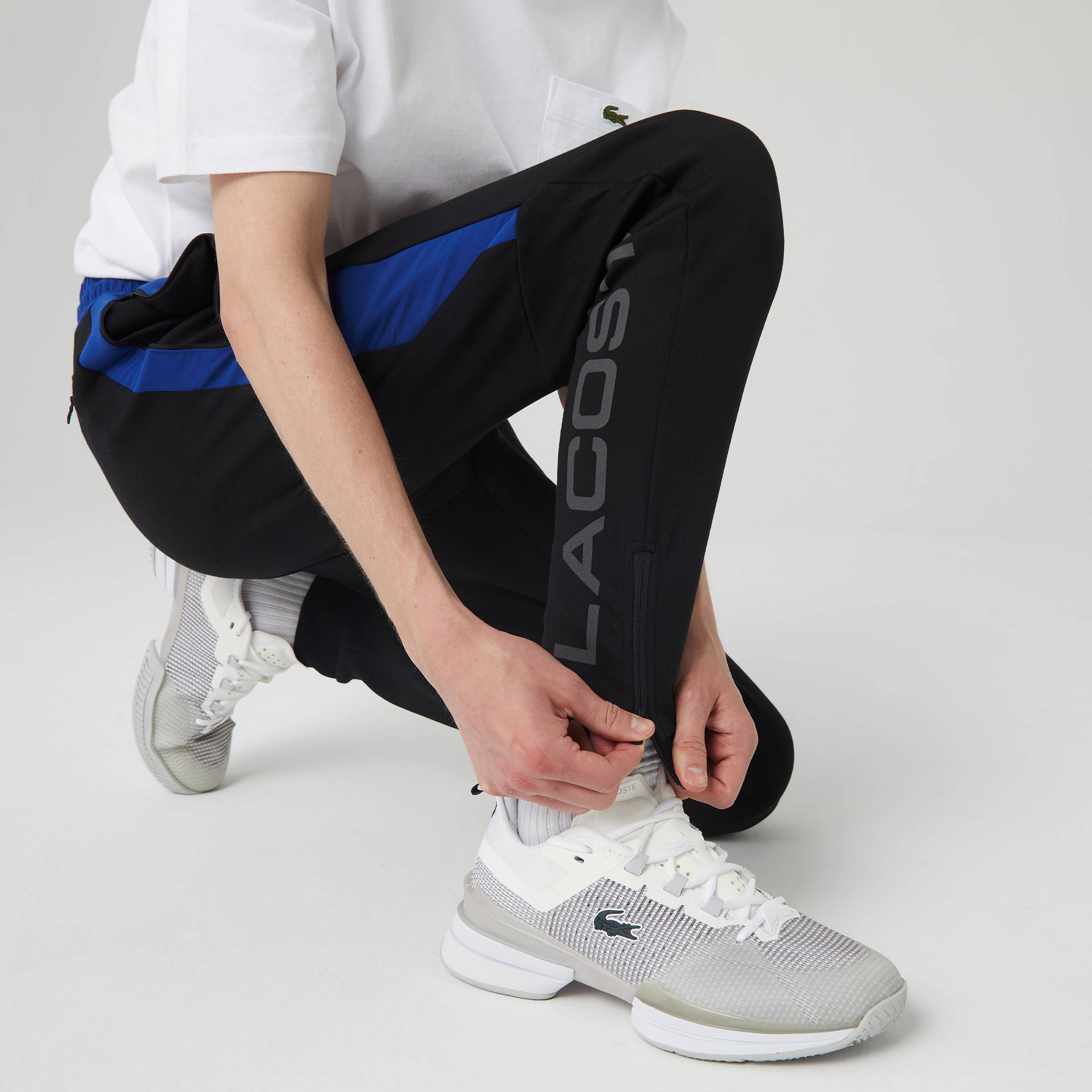 Lacoste Erkek Slim Fit Baskılı Siyah Eşofman Altı
