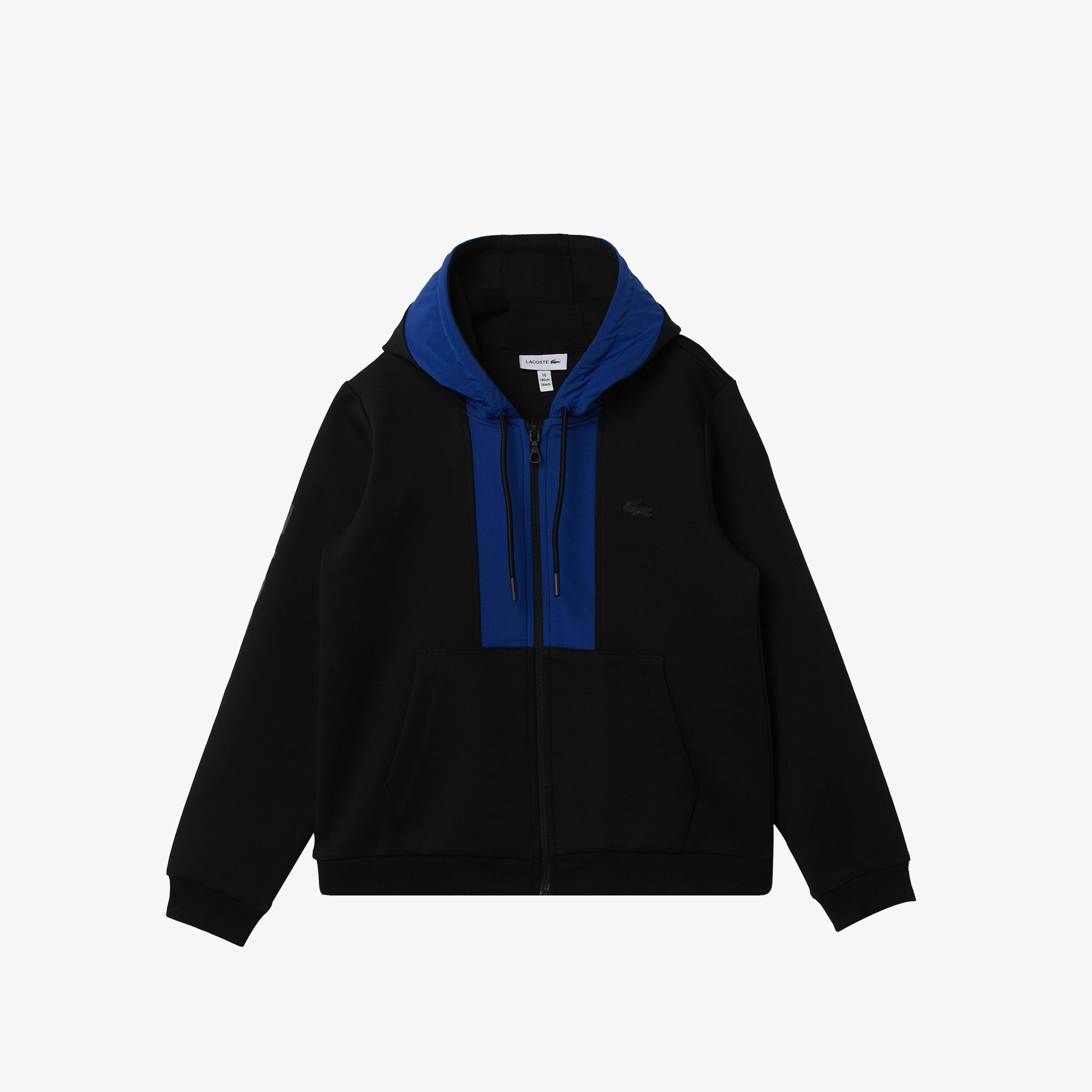 Lacoste Erkek Çocuk Kapüşonlu Fermuarlı Renk Bloklu Siyah Sweatshirt