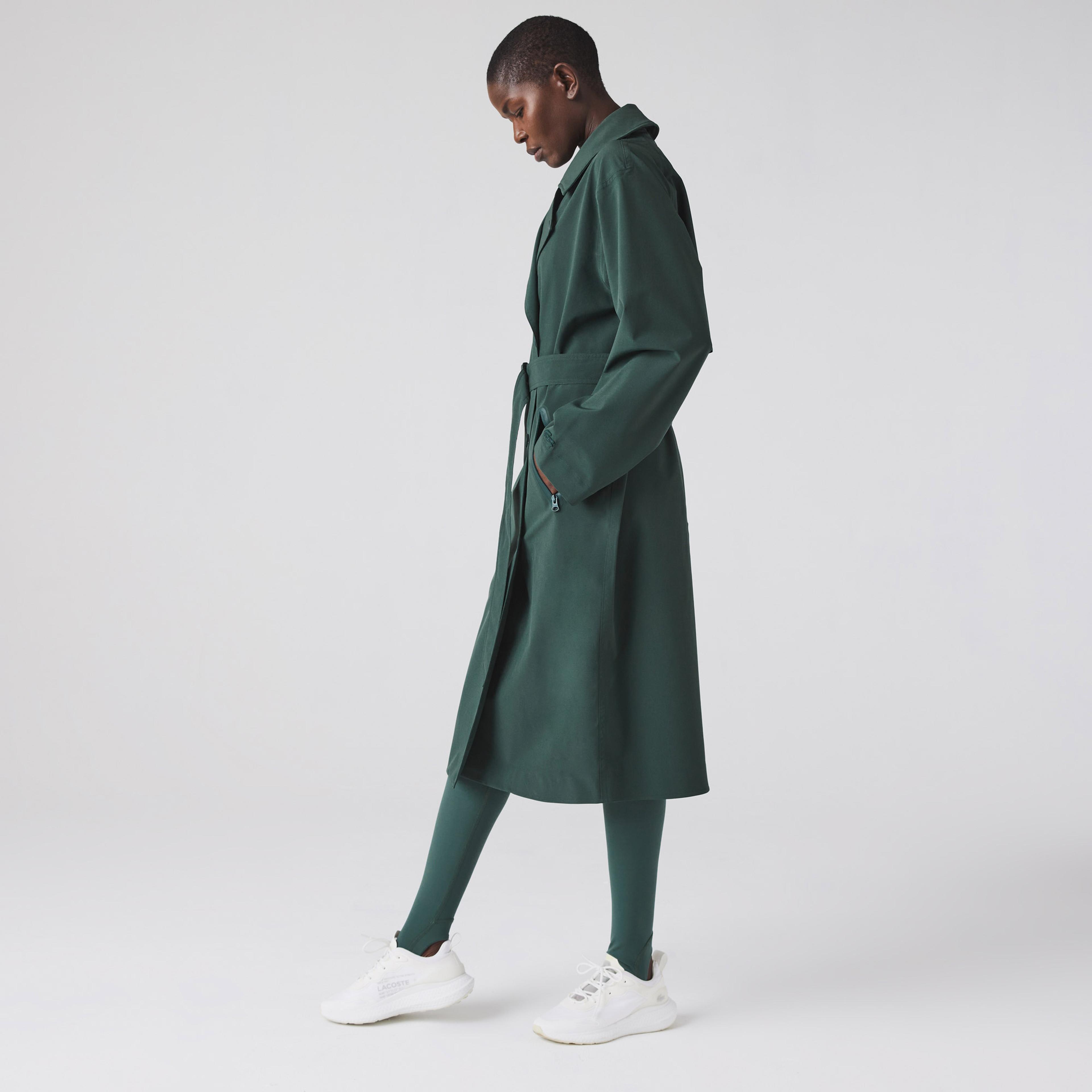 Lacoste Kadın Gömlek Yaka Yeşil Mont