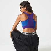 Lacoste SPORT Kadın Tapered Fit Kolsuz Bisiklet Yaka Desenli Mor Bra
