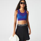 Lacoste SPORT Kadın Tapered Fit Kolsuz Bisiklet Yaka Desenli Mor Bra