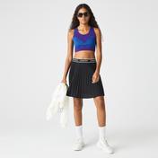 Lacoste SPORT Kadın Tapered Fit Kolsuz Bisiklet Yaka Desenli Mor Bra